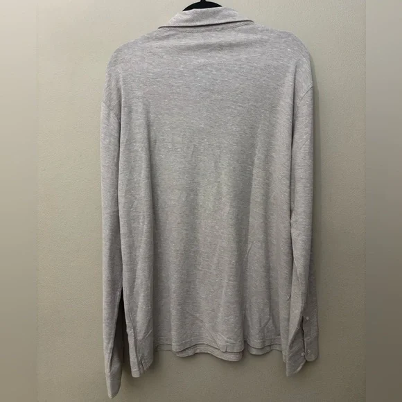 Peter Millar Croxley Long-Sleeve Cotton And linen Polo XL Tailored Fit MSRP $225